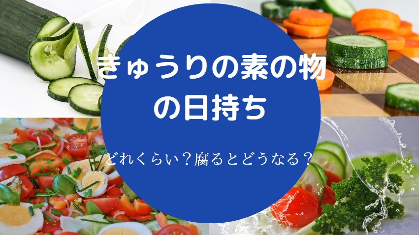 きゅうりの素の物の日持ち