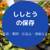 ししとうの保存方法